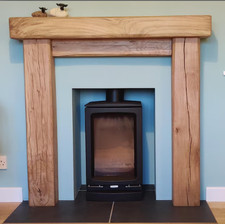 solid oak beam fire surround