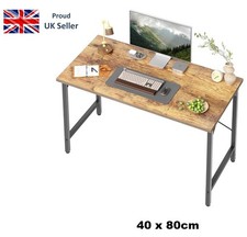 Small Computer Desk, Office Table for Study Room. 40 x 80cm. Rustic Brown