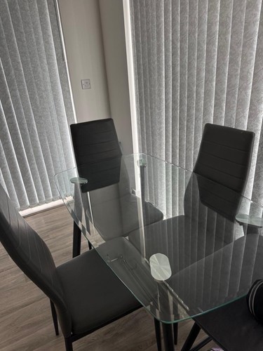 Seater glass dining - 4-seater,