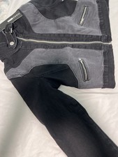 Denim Moto Jacket - Black/Grey