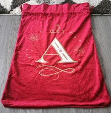 B&m "a" Santa Sack Initial Red Letter Christmas Present Bag