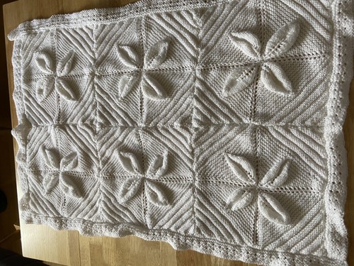 Hand knitted baby blanket - knitted,