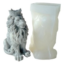 3D Sitting Lion Silicone Mold