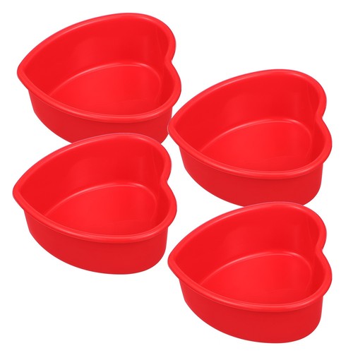 Reusable red silicone heart - silicone,