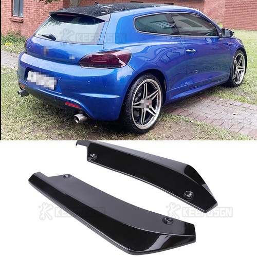 Black rear lip bumper spoiler - black,