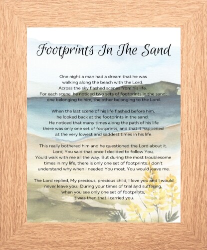 Footprints the sand - the, that