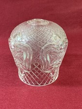 Vintage Retro Heavy Cut Glass Pendant Lampshade