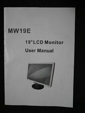 ADVENT MW19E 19" LCD Monitor User Manual Guide/Instructions