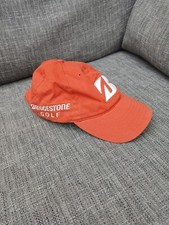 Bridgestone Golf Cap Hat B330 Orange Adjustable Embroidered 
