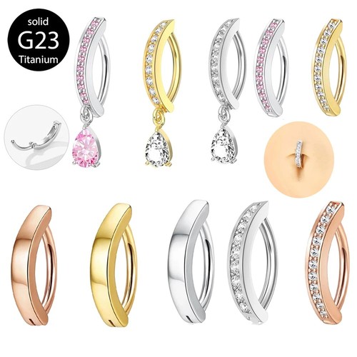 Hinged belly bar piercing - belly,