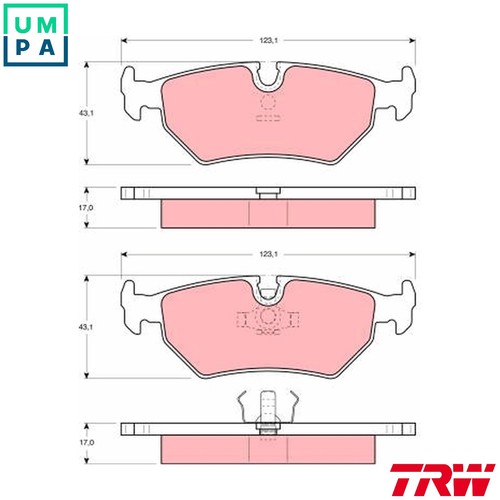 Brake pad set disc - disc,