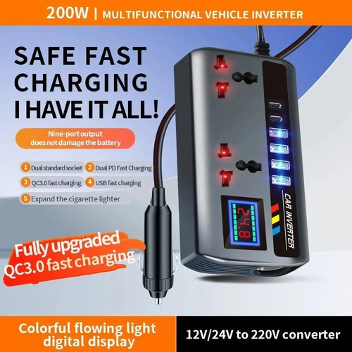 Car inverter converter 12v - car,