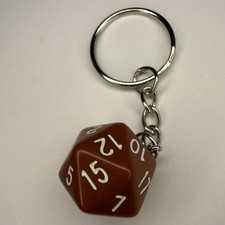 D20 Polyhedral Dice Keyring