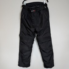 TUZO Motorcycle Trousers Canvas Armoured Knee 38-3XL Short Black VGC Black