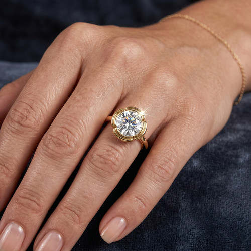 Round diamond ring - round,