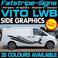 to fit MERCEDES VITO LWB GRAPHICS STICKERS STRIPES DECALS CAMPER DAY RACE VAN