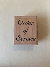 Hobbycraft Wooden Block Rubber Stamp Order of Service