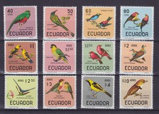 ECUADOR 1966, BIRDS, COMPLETE