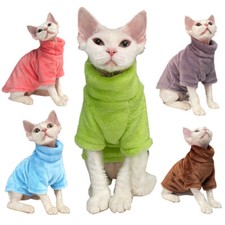Hairless Cat Pet Sweater Hoodie Winter Warm Sphynx Cat Comfortable Clothes 