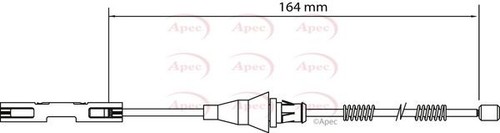 Apec rear brake cable for - apec,