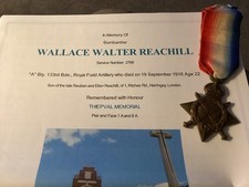 WW1 14-15 Star Medal KIA
