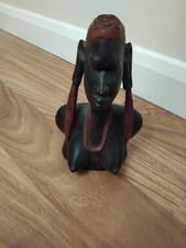 19cm Masai Warrior Detailed Carved Wooden Sculpture