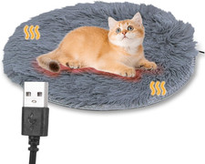 Heated Cat Bed, Plush Pet