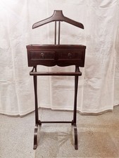 Victorian Valet Black Lacquer Butlers Shirt Trouser Stand