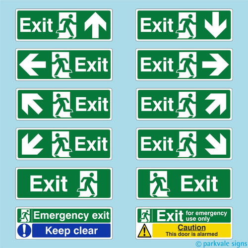 British standard exit signs - british,