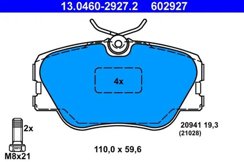 Brake pads 0460 2927 - brake, 13.0460-2927.2