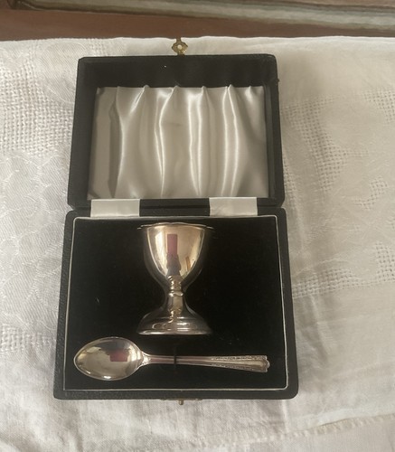 Boxed egg cup and spoon - and, set