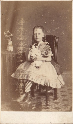 Cdv girl toy - cdv, doll