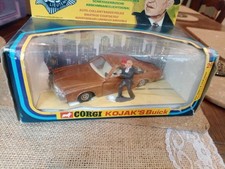 Corgi 290 Kojaks Buick Set with rare bald kojak and black crocker