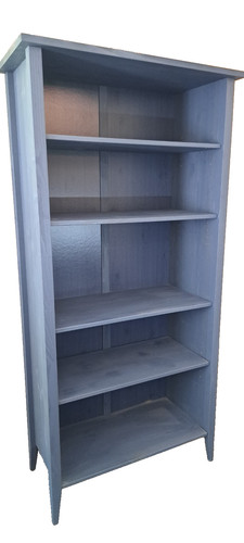 Bookcase blue wooden - bookcase,, blue,