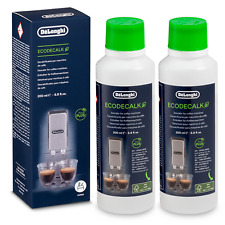 4 x Delonghi Ecodecalk Descaler Uses, 2 x 200ml Bottle, Safe Resealable Bottle