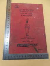 Cadet Sugar Beet Harvester Illustrated Working Instructions Spare Parts List