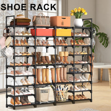 4 Row 9 Tier Shoe Rack Metal