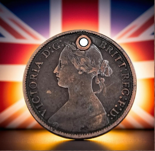 Great britain farthing coin - great,