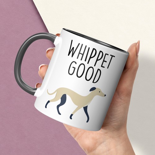 Whippet good mug coaster - whippet, &