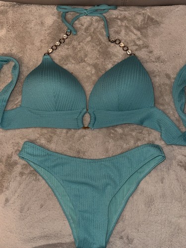 Bikini size aqua blue pre - size,