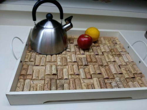 Wooden cork ottoman breakfast - wooden,