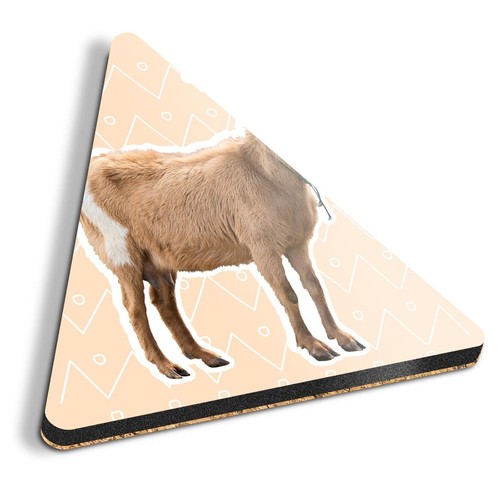 Triangle mdf coaster - triangle, goat