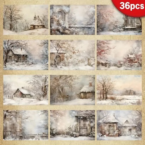 Vintage winter abandoned - vintage,