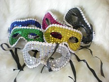 GLITTER MASQUERADE BALL CARNIVAL HALLOWEEN PARTY MASK FANCY DRESS ACCESSORY