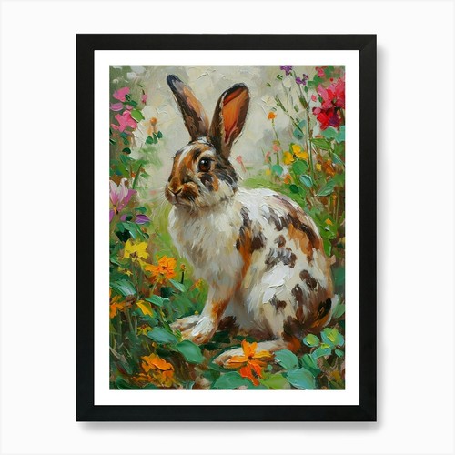 English spot rabbit painting - painting, 2