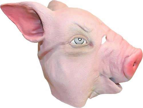 Pig overhead mask pink one - overhead, pink,