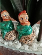 Lucky Mini Welsh Pixie Llandudno And Mini Luck Pixie New Forest Ornament Figures