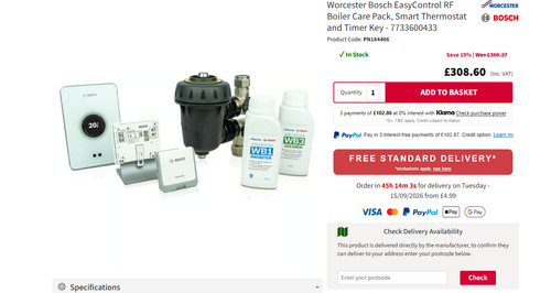 Worcester bosch easycontrol - worcester, rf