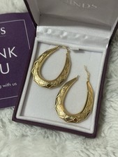 9ct Gold Large Creole Hoop