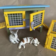 Schleich rabbit hutch and run with 2 rabbits D-73527